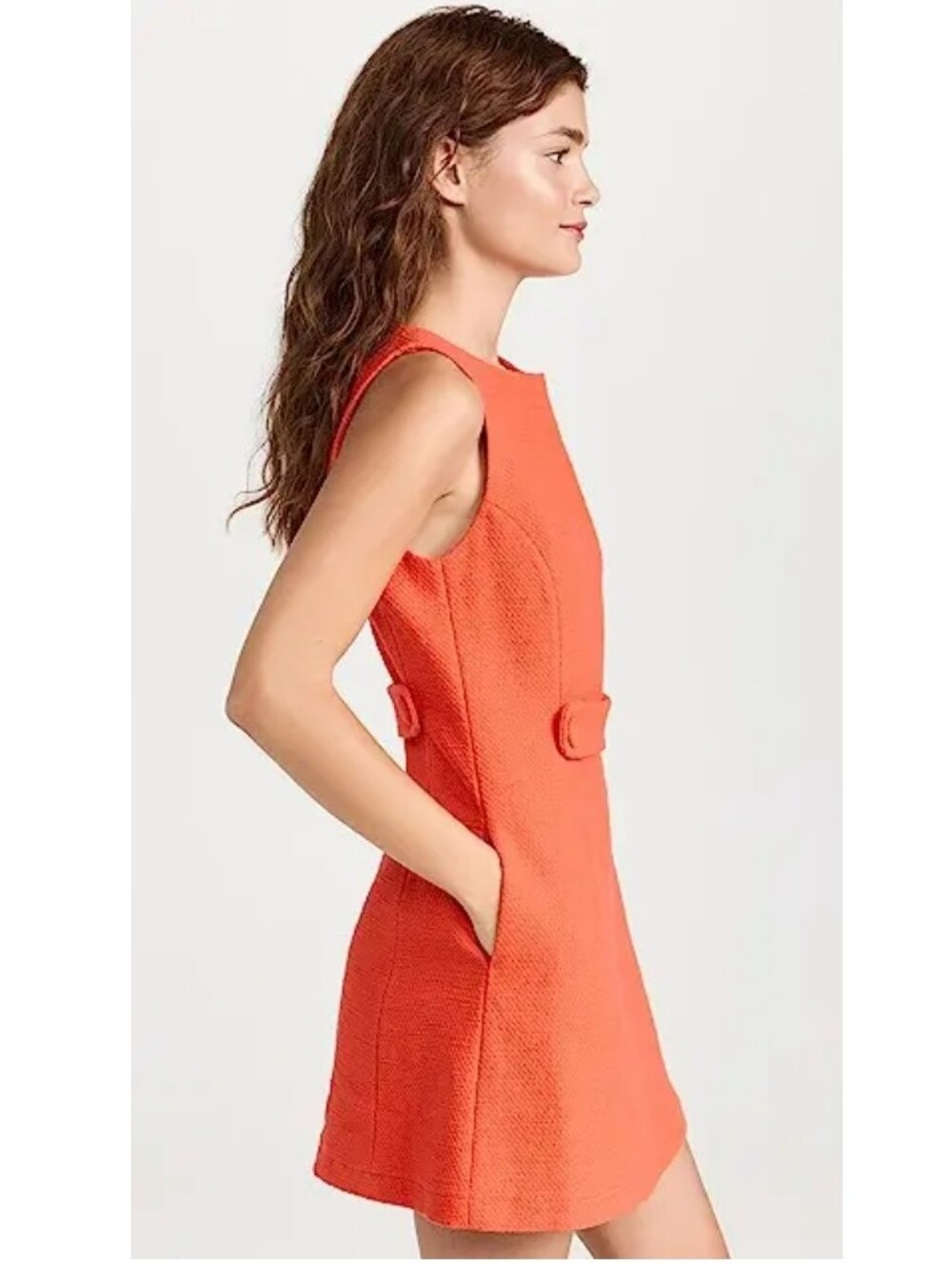 NWT Lisa Marie Fernandez Boucle Cotton Belted Dress
